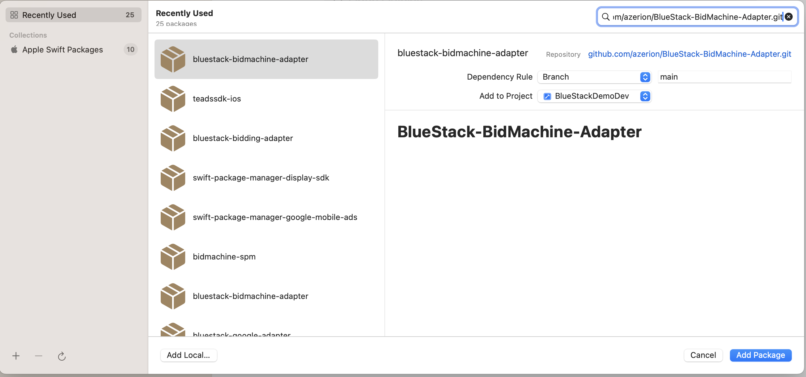 BlueStackBidMachineAdapter Swift Package Search